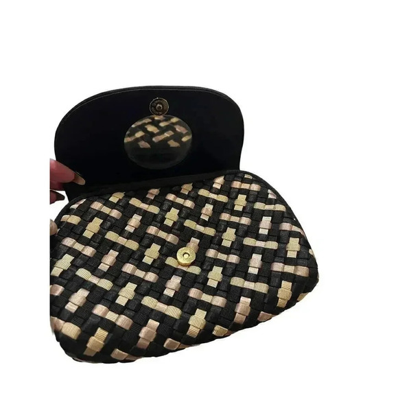 Americana by sharif makeup bag NWT woven with mirror - Picture 3 of 6